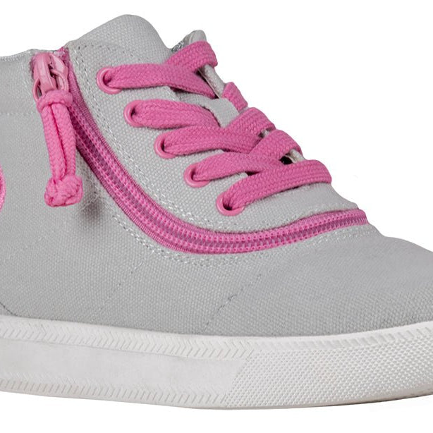 Grey/Pink BILLY D|R Short Wrap High Tops - BILLY Footwear® Canada