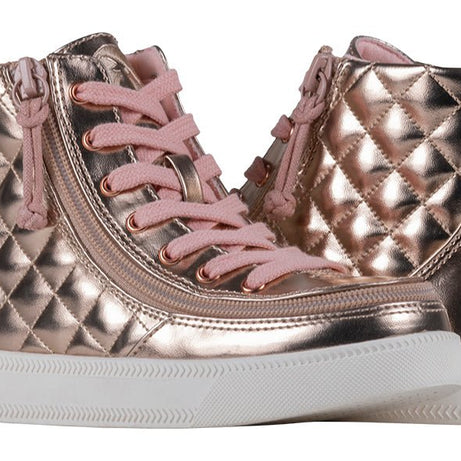 Rose Gold BILLY Quilt High Tops - BILLY Footwear® Canada