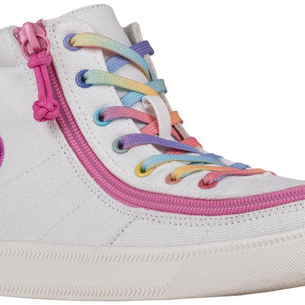 White Rainbow BILLY Classic Lace Highs - BILLY Footwear® Canada