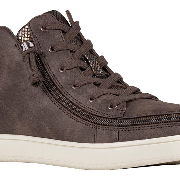 Women's Espresso BILLY Sneaker Lace Mid Tops - BILLY Footwear® Canada